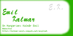 emil kalmar business card